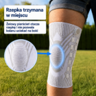 Żelowy pierścień Orteo PRO otacza rzepkę i trzyma ją w miejscu